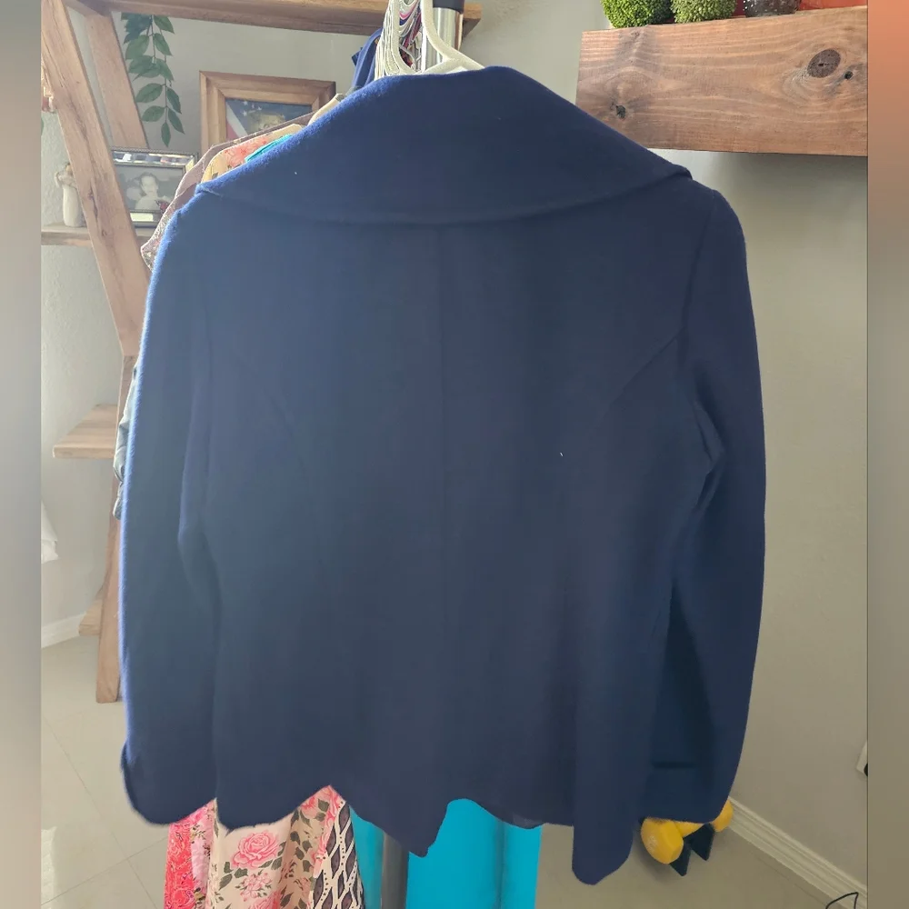 MICHAEL MICHAEL KORS PEA COAT JACKET SZ SMALL NAVY BLUE - Picture 6 of 6